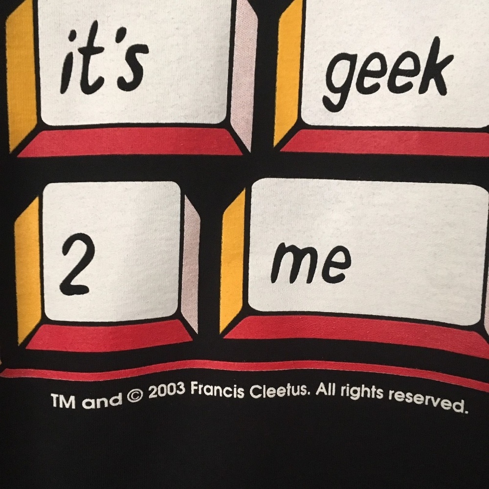 IT'S GEEK-2-ME cotton black t-shirt. Size XL New! - Picture 8 of 8